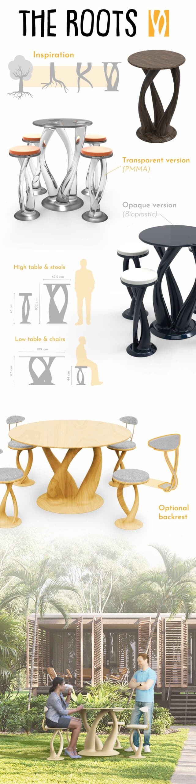 The Roots by Jordi Hans Design Consulting Sweden Ibiza Organic Furniture Bio Plastic 3D Print
